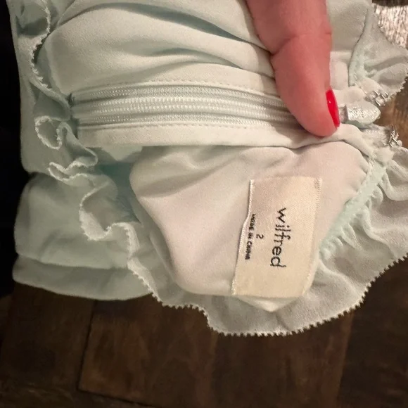 Wilfred Sheer Sleeve Light Mint Dress - Picture 3 of 3